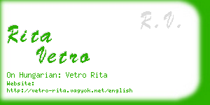 rita vetro business card